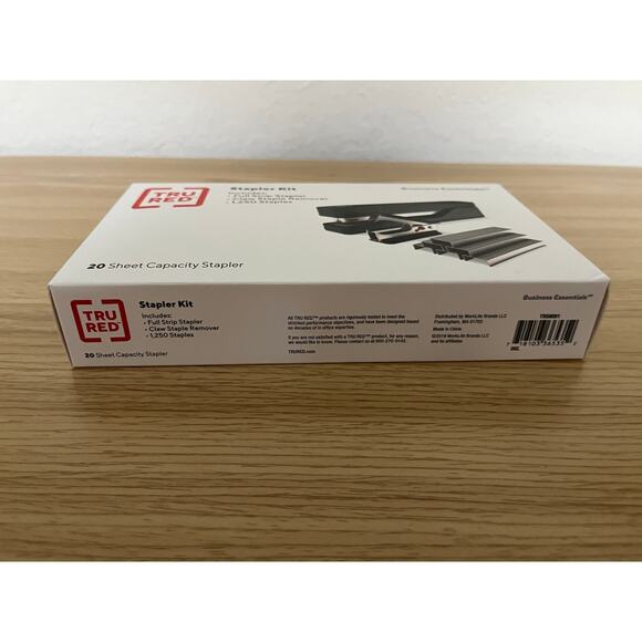 TRU RED Desktop Stapler Kit 20-Sheet Capacity Black TR58081 - Picture 8 of 10